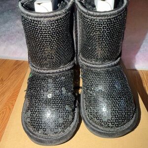 UGG Black Sequin Boots Toddler
